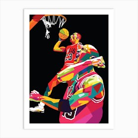 Michael Jordan Wpap Pop Art Art Print