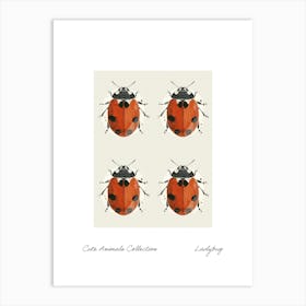 Cute Animals Collection Ladybug 1 Art Print