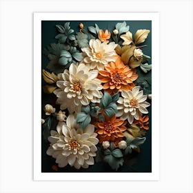 Paper Flowers 3 Art Print