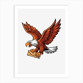 Eagle with envelop 2 Art Print