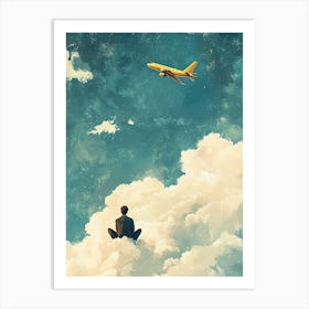 Man In The Clouds 1 Art Print