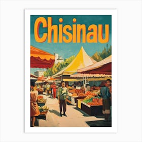 Aihrgdesign A 1970s Inspired Travel Poster For Chisinau 4 Art Print