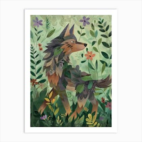 Wolf In The Woods Art Print