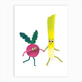 Happy Veg Art Print