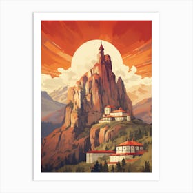 Sumela Monastery Art Deco 1 Art Print