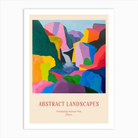 Colourful Abstract Pribaikalsky National Park Siberia 2 Poster Art Print