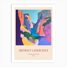 Colourful Abstract Calanques National Park France 2 Poster Art Print