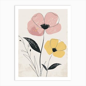 Kona Flower Market Boho Minimalist Style Art Print