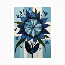 Blue Sunflower 1 Art Print