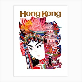 Geisha From Colorful Hongkong Art Print