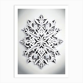 Symmetry, Snowflakes, Marker Art 3 Art Print