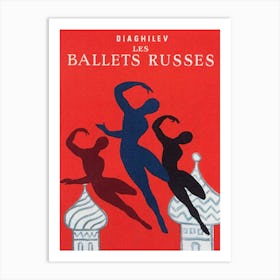 Ballets Russes, Ballet Dancers, Vintage Poster Art Print