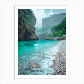 Cliffs And Turquoise Water Art Print