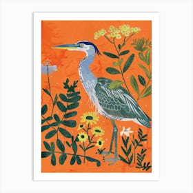 Spring Birds Great Blue Heron 2 Art Print