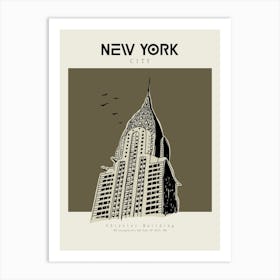 Locations New York Chrysler Building Art Print