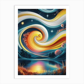 Galaxy Painting Art Print