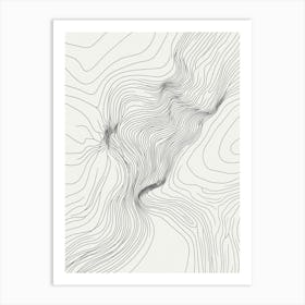 Wavy Line Drawing Art Print