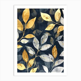 Gold Leaves Art Print