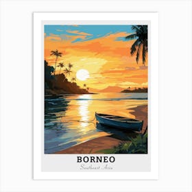 Borneo Sunset Travel 1 Art Print