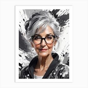 Portrait Of An Old Woman 1 Art Print