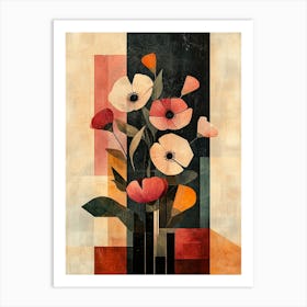 Poppies In A Vase Art Print