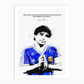 Diego Maradona Quotes Art Print