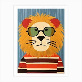 Little Lion 4 Wearing Sunglasses Art Print