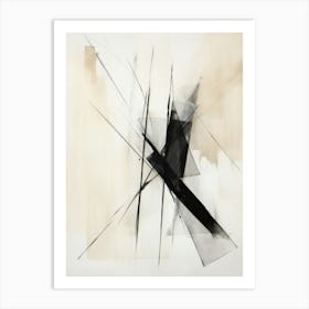 Abstract Black And White Painting Art Print