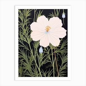 Flower Illustration Love In A Mist Nigella 2 Art Print