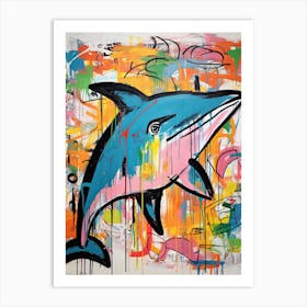 Dolphin, Neo-expressionism 1 Art Print