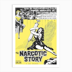 Scary Propaganda Movie Poster, Narcotic Story Art Print