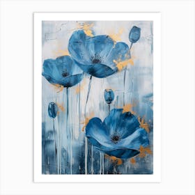 Blue Poppies 23 Art Print