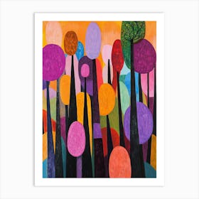 Colorful Trees Art Print