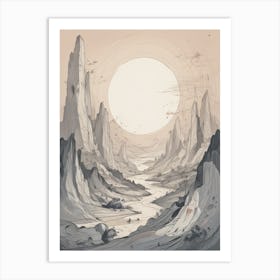 Desert Landscape 3 Art Print