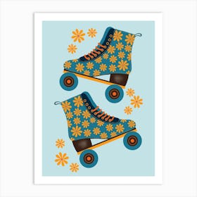 Retro Roller Skates 1 Art Print