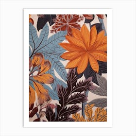 Fall Botanicals Delphinium 2 Art Print
