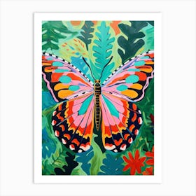 Pop Art Malachite Butterfly 2 Art Print