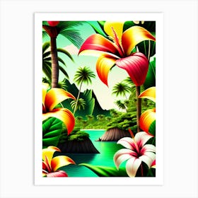 Tropical Background Art Print