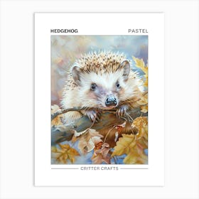 Hedgehog Pastel Watercolour 4 Poster Poster