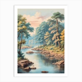 River In The Woods 1 Art Print