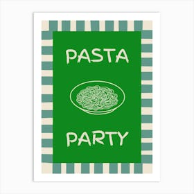 Pasta Party Green Poster Art Print