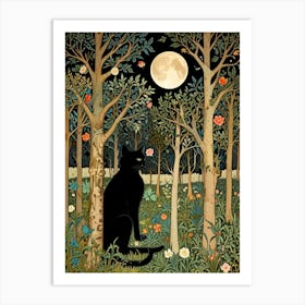 William Morris Cat In The Forest 11 Art Print