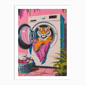 Tiger In Washing Machine Affiche