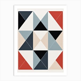 Angular Artistry; Mid Century Geometric Flair Art Print