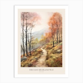 The East Highland Way Scotland Uk Trail Poster Art Print