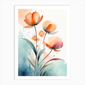 Watercolor Flowers 18 Art Print