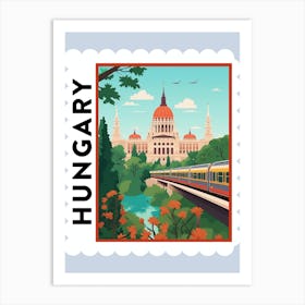 Hungary 3 Travel Stamp Poster Art Print