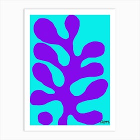 Purple Funky Flower Art Print