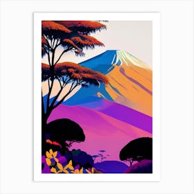 Mount Kilimanjaro National Park Tanzania Pop MatisseII Art Print