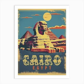 Cairo: Vintage Sphinx Poster Art Print